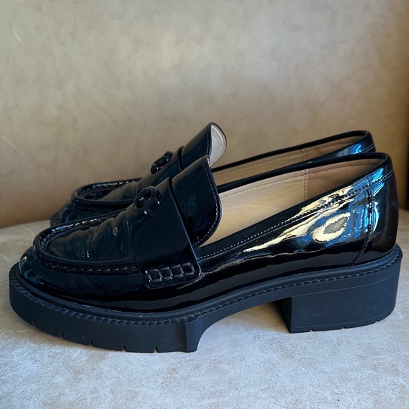 Coach Women's Patent Leather Leah Loafer Black Size 7.5 - Picture 5 of 11